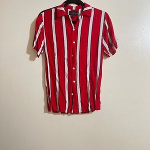 Men’s Striped Red & White Shirt